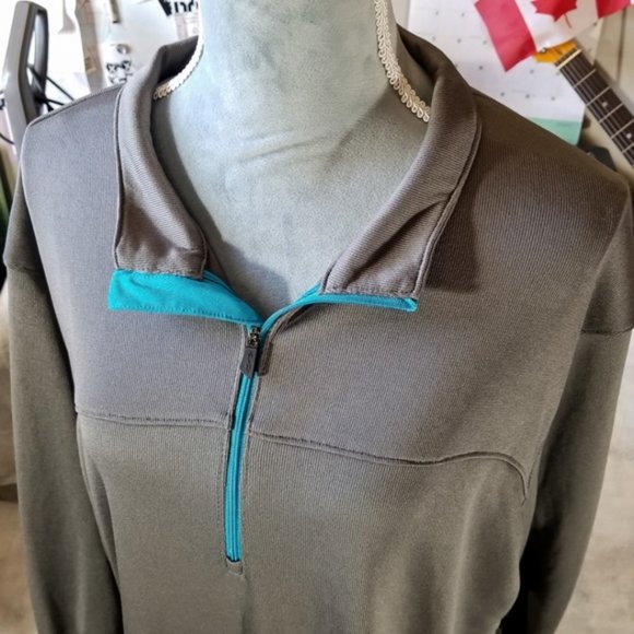 Snake Eyes Dry-18 Gray 1/2 Zip-Up L/S Shirt - Picture 2 of 8